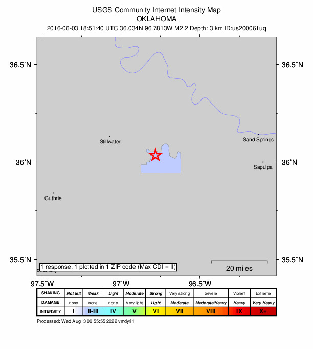 Did You Feel It? map: shaking reported by the public