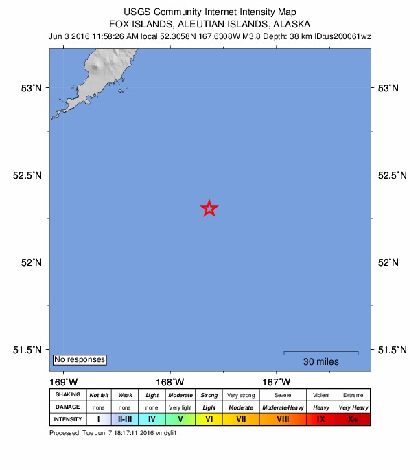 Did You Feel It? map: shaking reported by the public