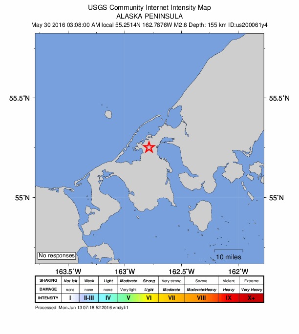 Did You Feel It? map: shaking reported by the public