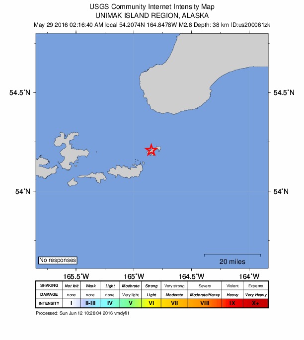 Did You Feel It? map: shaking reported by the public