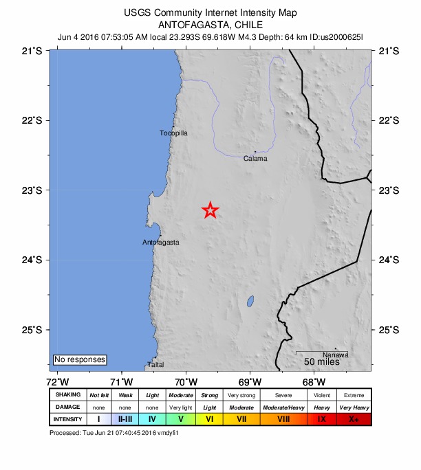 Did You Feel It? map: shaking reported by the public