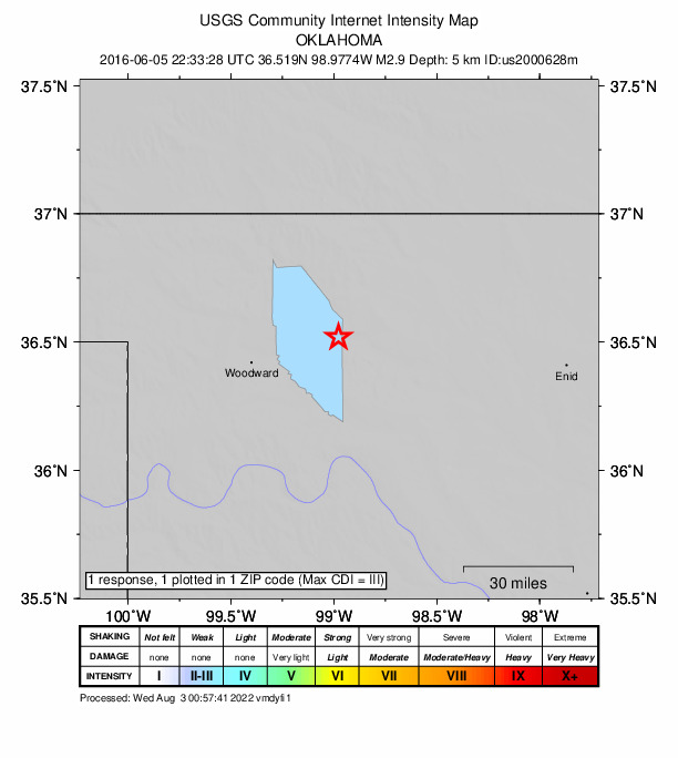 Did You Feel It? map: shaking reported by the public