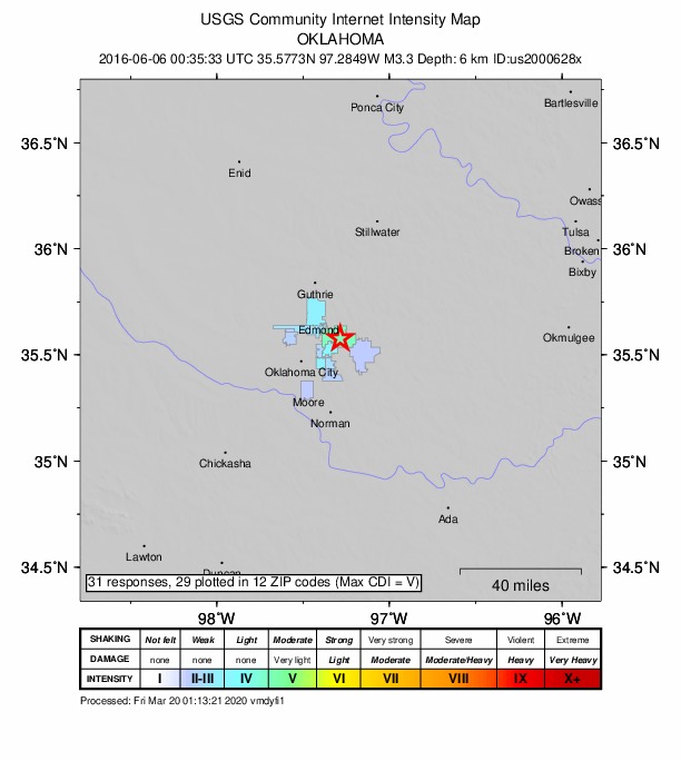 Did You Feel It? map: shaking reported by the public