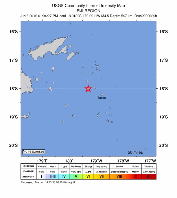 Did You Feel It? map: shaking reported by the public