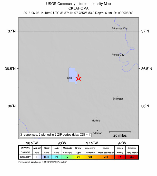 Did You Feel It? map: shaking reported by the public