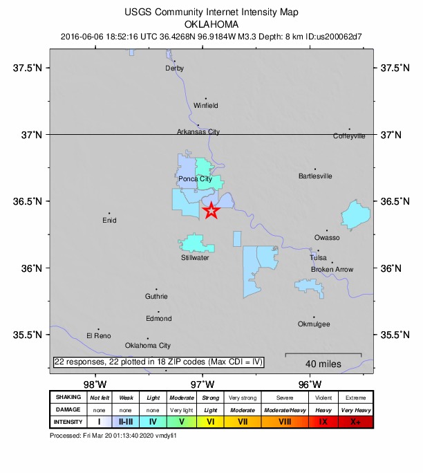 Did You Feel It? map: shaking reported by the public