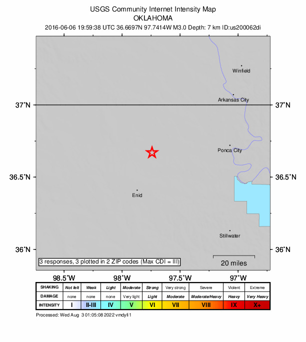 Did You Feel It? map: shaking reported by the public