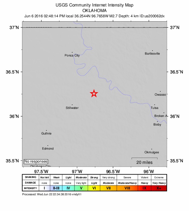 Did You Feel It? map: shaking reported by the public