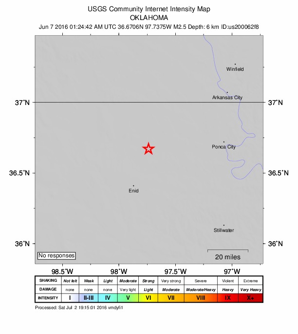 Did You Feel It? map: shaking reported by the public