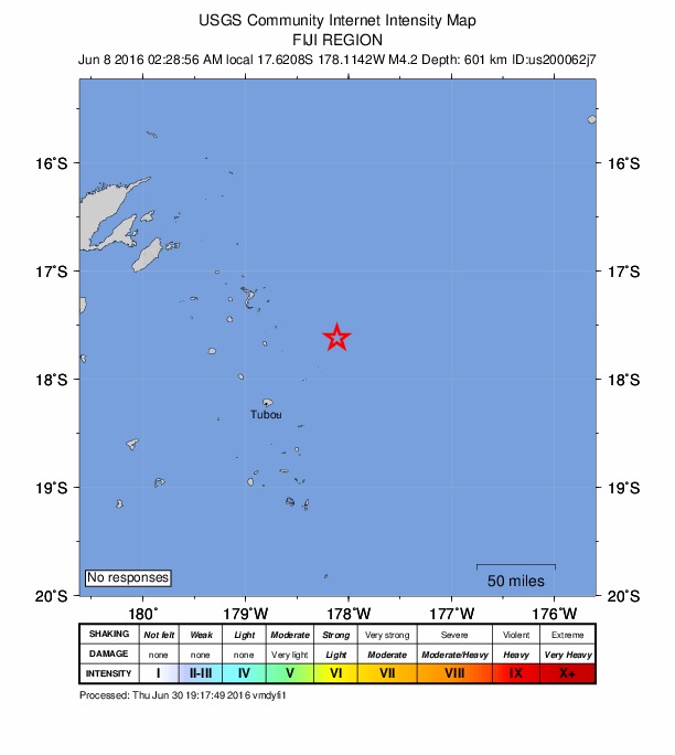 Did You Feel It? map: shaking reported by the public