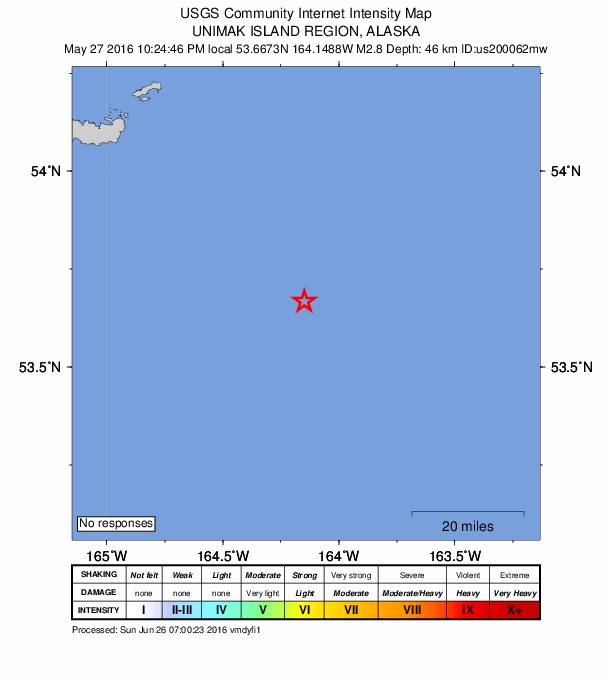 Did You Feel It? map: shaking reported by the public