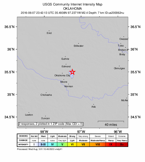 Did You Feel It? map: shaking reported by the public
