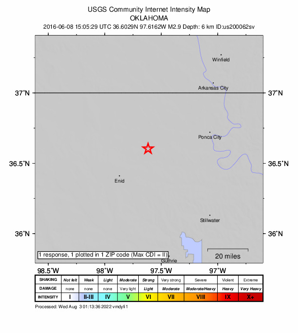 Did You Feel It? map: shaking reported by the public