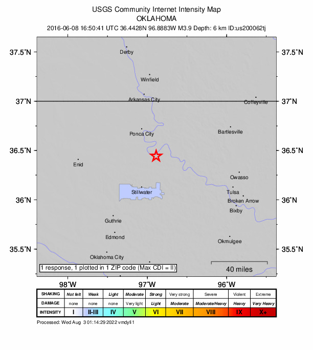 Did You Feel It? map: shaking reported by the public