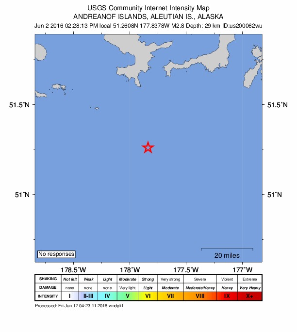 Did You Feel It? map: shaking reported by the public