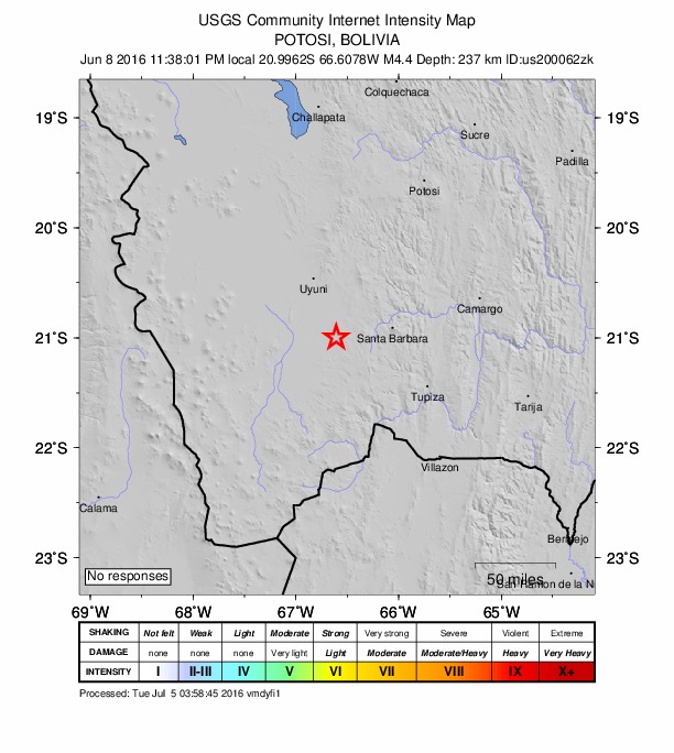Did You Feel It? map: shaking reported by the public