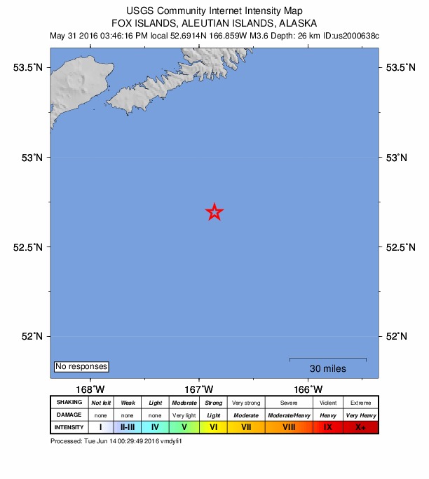 Did You Feel It? map: shaking reported by the public