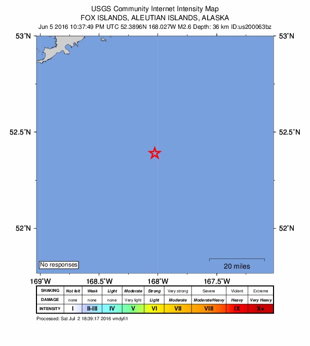 Did You Feel It? map: shaking reported by the public