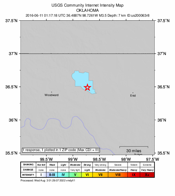 Did You Feel It? map: shaking reported by the public
