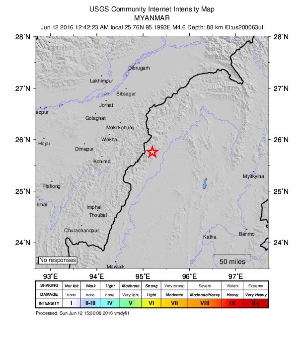 Did You Feel It? map: shaking reported by the public