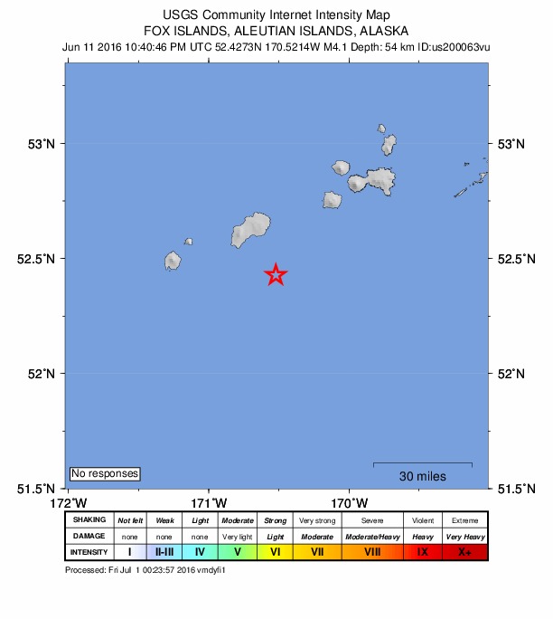 Did You Feel It? map: shaking reported by the public