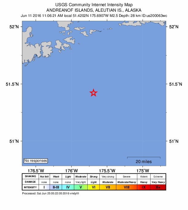 Did You Feel It? map: shaking reported by the public