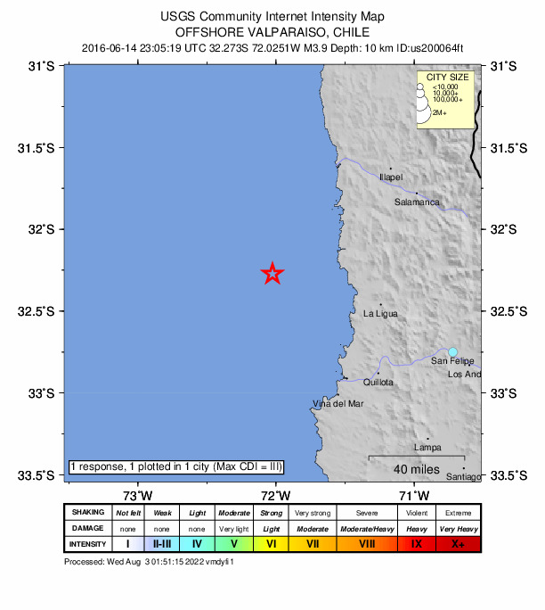 Did You Feel It? map: shaking reported by the public