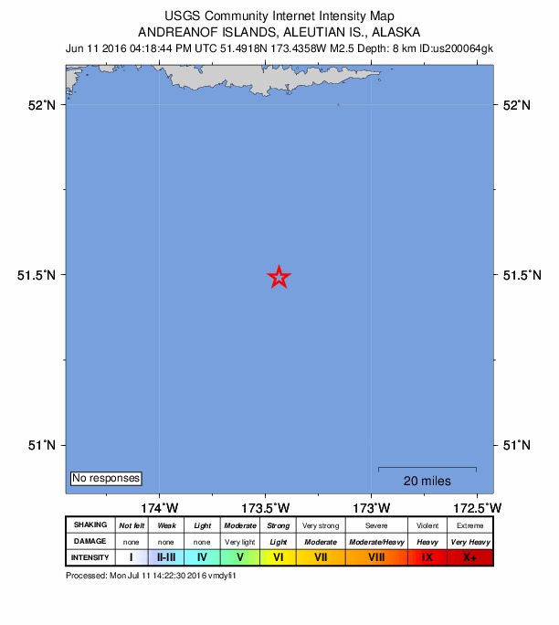 Did You Feel It? map: shaking reported by the public