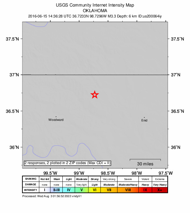 Did You Feel It? map: shaking reported by the public