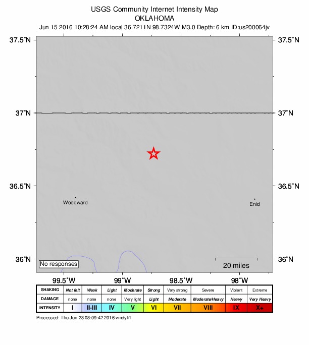 Did You Feel It? map: shaking reported by the public