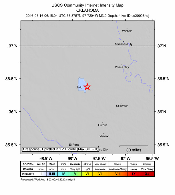 Did You Feel It? map: shaking reported by the public