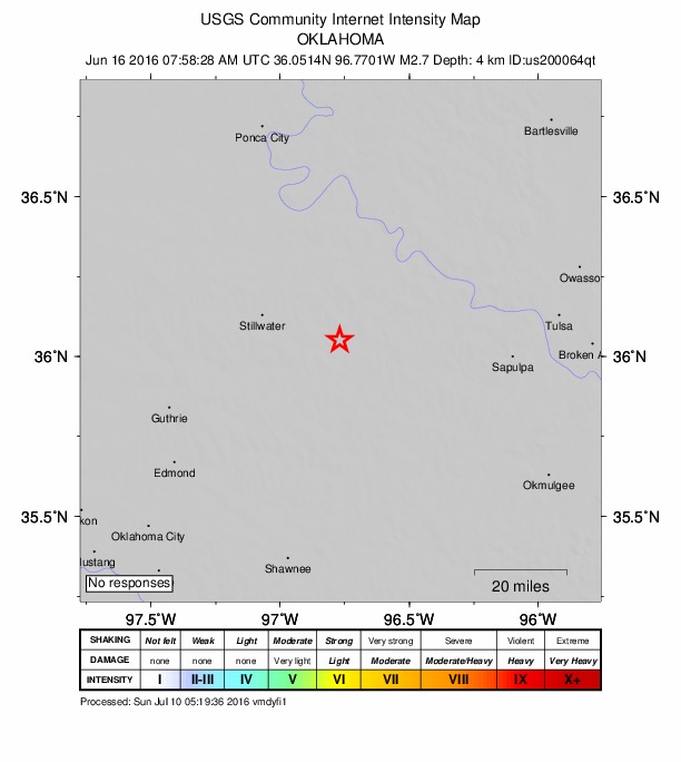Did You Feel It? map: shaking reported by the public