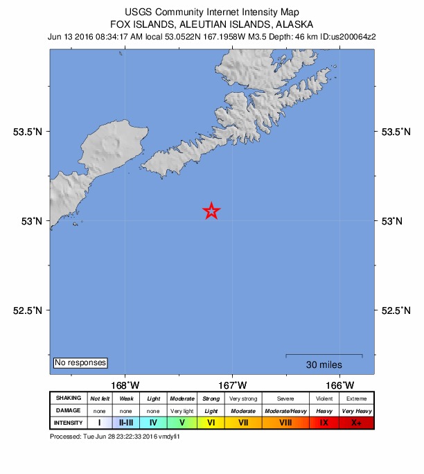 Did You Feel It? map: shaking reported by the public