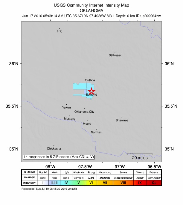Did You Feel It? map: shaking reported by the public