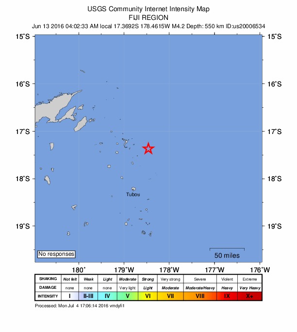 Did You Feel It? map: shaking reported by the public