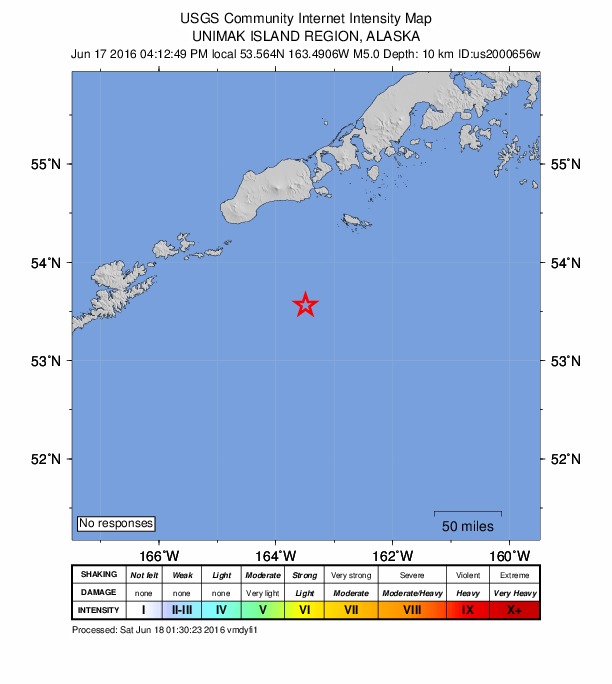 Did You Feel It? map: shaking reported by the public