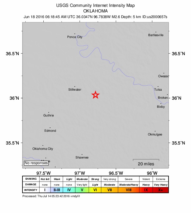 Did You Feel It? map: shaking reported by the public