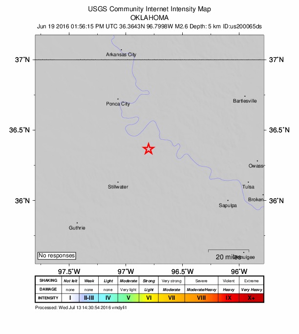 Did You Feel It? map: shaking reported by the public