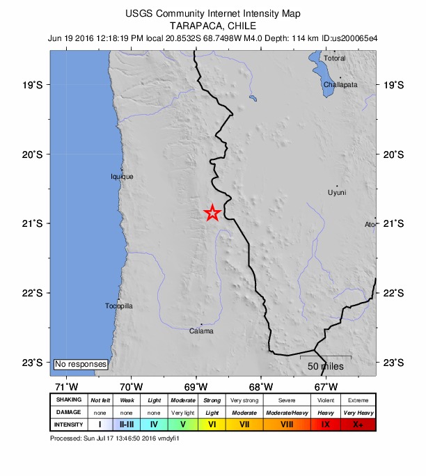 Did You Feel It? map: shaking reported by the public