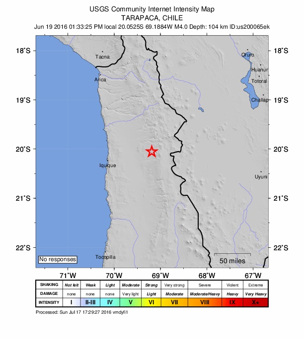 Did You Feel It? map: shaking reported by the public