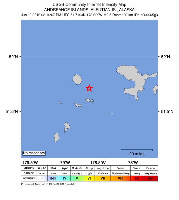 Did You Feel It? map: shaking reported by the public