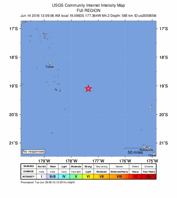 Did You Feel It? map: shaking reported by the public