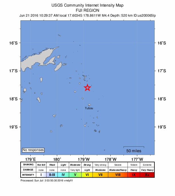 Did You Feel It? map: shaking reported by the public