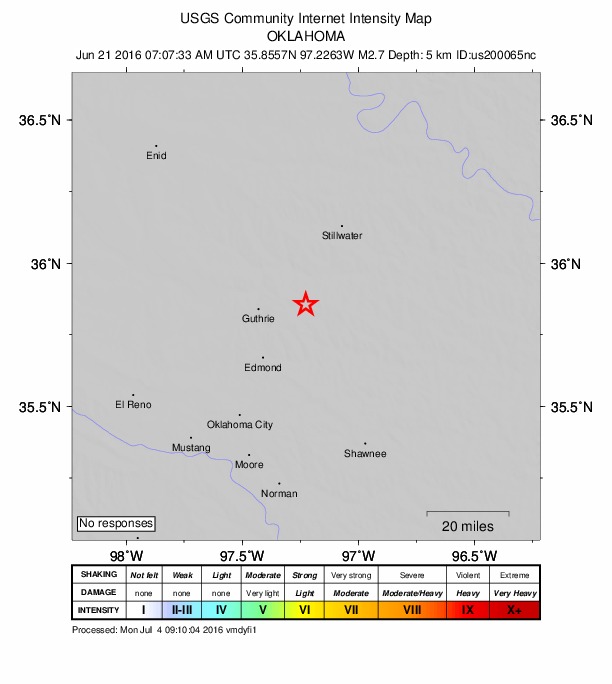 Did You Feel It? map: shaking reported by the public