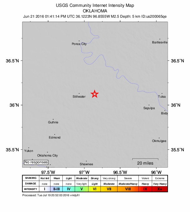 Did You Feel It? map: shaking reported by the public
