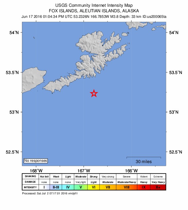 Did You Feel It? map: shaking reported by the public
