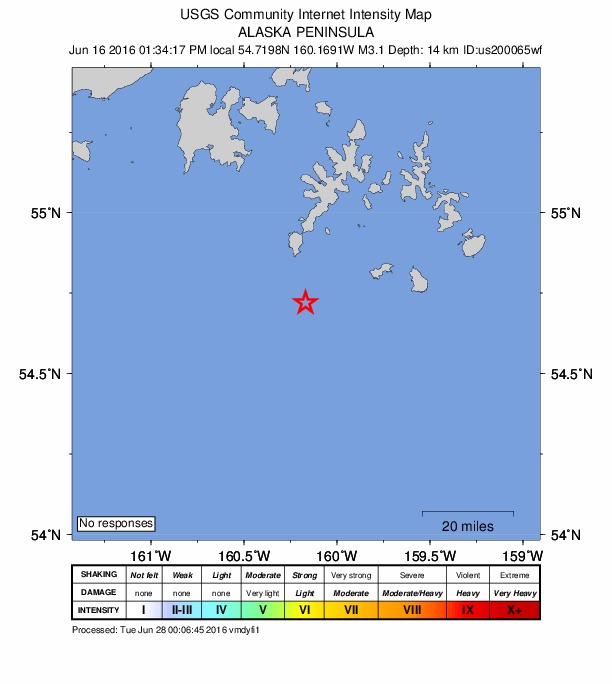 Did You Feel It? map: shaking reported by the public