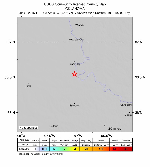 Did You Feel It? map: shaking reported by the public