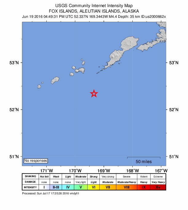 Did You Feel It? map: shaking reported by the public