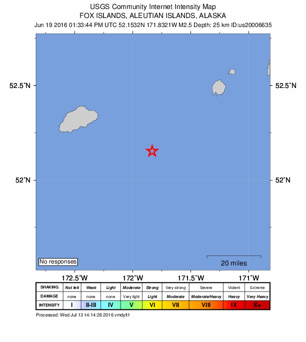 Did You Feel It? map: shaking reported by the public